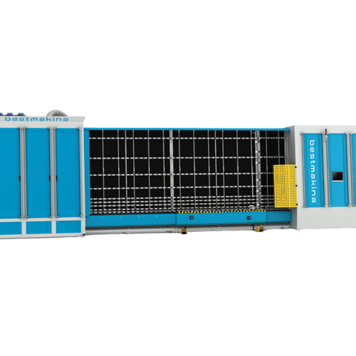 AUTOMATIC GLASS WASHING AND COMBINING LINE WITH PNEUMATIC PANEL PROCESS BESTMAKINA BWPE