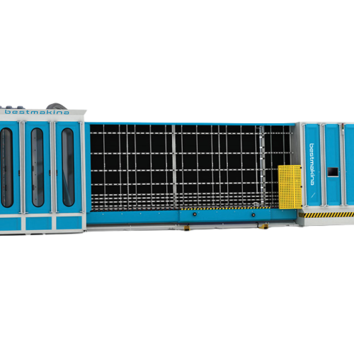 AUTOMATIC WASHING AND COMBINING LINE WITH SERVO PANEL PRESS BESTMAKINA BWPL