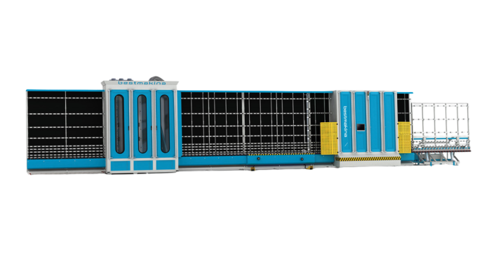 AUTOMATIC WASHING AND COMBINING LINE WITH SERVO PANEL PRESS BESTMAKINA BWPL