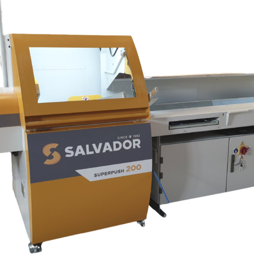 OPTIMISING SAW WITH PUSHER FOR PACKET CUT SALVADOR SUPERPUSH 200